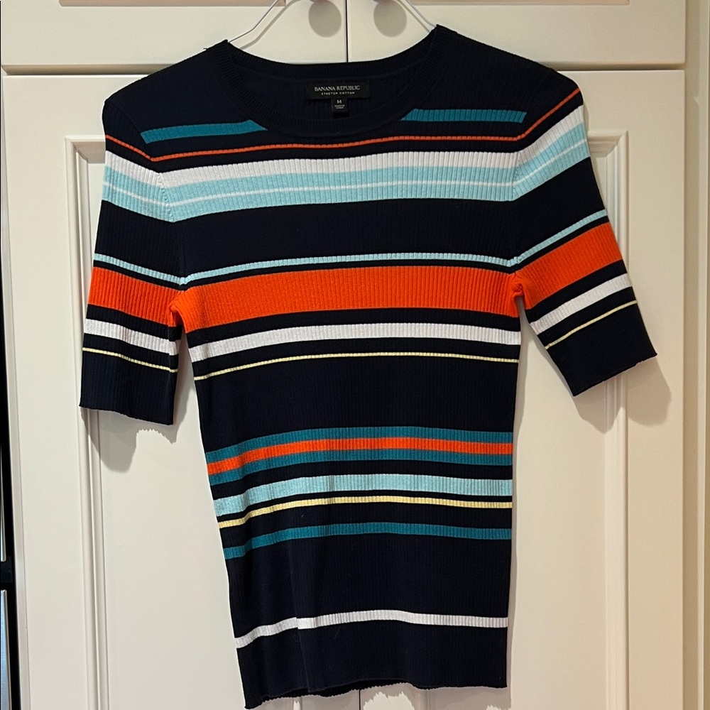 Banana Republic Multicolor Striped Knit Top